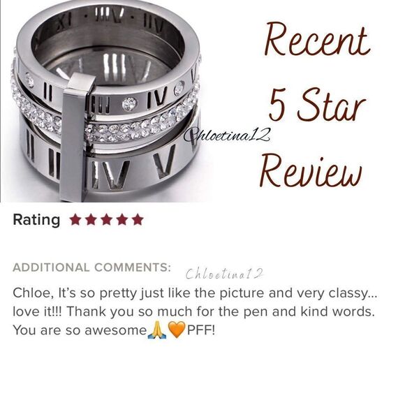 Crystal Roman Trinity Band Ring - Picture 7 of 8